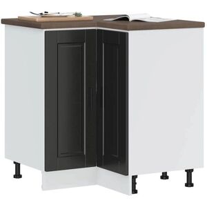 vidaXL Kitchen Corner Base Cabinet Porto Black - Kitchen Corner Cabinet vidaXL Kitchen Corner Base Cabinet Porto Black - Kitchen Corner Cabinet