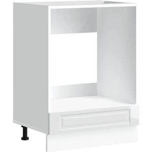 vidaXL Oven Cabinet Porto High Gloss White Engineered Wood - Oven Cabinet vidaXL Oven Cabinet Porto High Gloss White Engineered Wood - Oven Cabinet