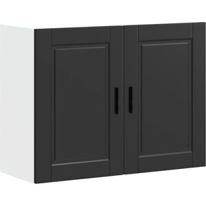 VidaXL Black Porto Wall Kitchen Cabinet - Wall Storage VidaXL Black Porto Wall Kitchen Cabinet - Wall Storage