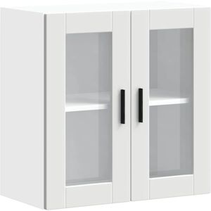 vidaXL White Kitchen Wall Cabinet - Porto Glass Door Storage vidaXL White Kitchen Wall Cabinet - Porto Glass Door Storage