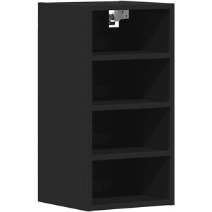 vidaXL Black Hanging Cabinet 30x29.5x60 cm Engineered Wood - Hanging Cabinet vidaXL Black Hanging Cabinet 30x29.5x60 cm Engineered Wood - Hanging Cabinet