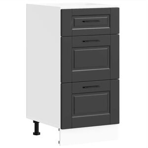 Vidaxl Porto Black Kitchen Base Cabinet - Kitchen Furniture Vidaxl Porto Black Kitchen Base Cabinet - Kitchen Furniture