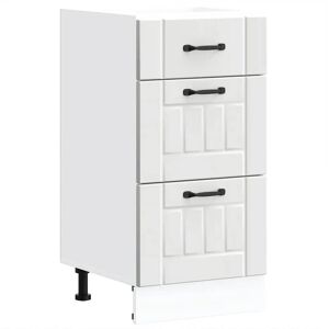 VidaXL Lucca White Kitchen Base Cabinet - Durable Storage Solution VidaXL Lucca White Kitchen Base Cabinet - Durable Storage Solution