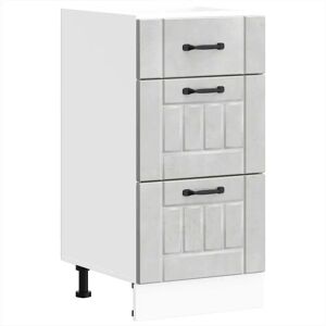 VidaXL Lucca Grey Cement Kitchen Base Cabinet VidaXL Lucca Grey Cement Kitchen Base Cabinet