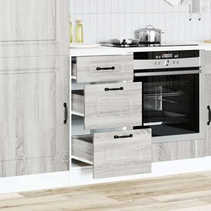 vidaXL Kitchen Base Cabinet Kalmar Sonoma Grey - Space-saving Storage vidaXL Kitchen Base Cabinet Kalmar Sonoma Grey - Space-saving Storage