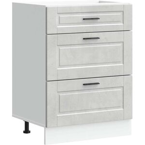 VidaXL Kitchen Base Cabinet - Grey Cement, Adjustable Feet, 60x46x81.5cm VidaXL Kitchen Base Cabinet - Grey Cement, Adjustable Feet, 60x46x81.5cm