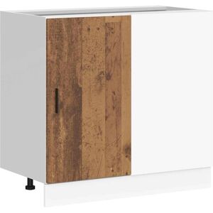 vidaXL Old Wood Engineered Wood Kitchen Sink Base Cabinet - Kitchen Cabinet vidaXL Old Wood Engineered Wood Kitchen Sink Base Cabinet - Kitchen Cabinet