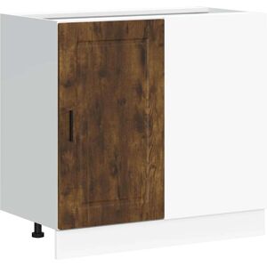 vidaXL Porto Smoked Oak Kitchen Base Cabinet vidaXL Porto Smoked Oak Kitchen Base Cabinet