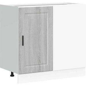 vidaXL Porto Grey Kitchen Base Cabinet vidaXL Porto Grey Kitchen Base Cabinet