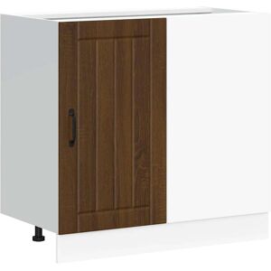 VidaXL Lucca Kitchen Base Cabinet - Brown Oak - Space-saving Storage VidaXL Lucca Kitchen Base Cabinet - Brown Oak - Space-saving Storage