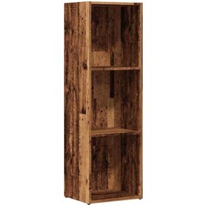 vidaXL Old Wood Book Cabinet - 3-Tier, 36x30x114 cm - Book Cabinet vidaXL Old Wood Book Cabinet - 3-Tier, 36x30x114 cm - Book Cabinet