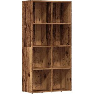 vidaXL Old Wood Book Cabinet 66x30x130 cm Engineered Wood - Book Cabinet vidaXL Old Wood Book Cabinet 66x30x130 cm Engineered Wood - Book Cabinet