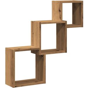 vidaXL Wall Cube Shelves Artisan Oak 68x15x68 cm - Wall Shelves vidaXL Wall Cube Shelves Artisan Oak 68x15x68 cm - Wall Shelves