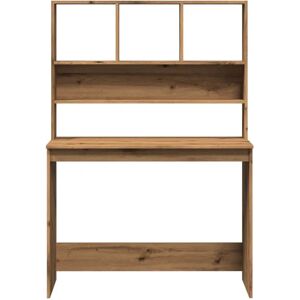 vidaXL 855835 Artisan Oak Desk with Shelves - Desk vidaXL 855835 Artisan Oak Desk with Shelves - Desk