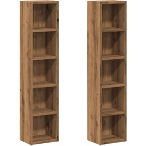 vidaXL Artisan Oak 93.5 cm CD Storage Cabinet - CD Cabinet vidaXL Artisan Oak 93.5 cm CD Storage Cabinet - CD Cabinet