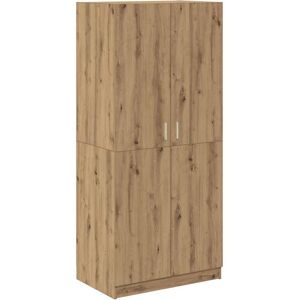 vidaXL Artisan Oak Wardrobe - Clothing Storage Furniture vidaXL Artisan Oak Wardrobe - Clothing Storage Furniture