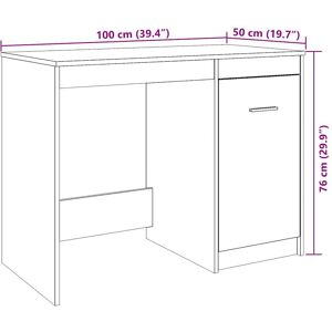 vidaXL Oak Engineered Wood Desk - Study and Office Furniture vidaXL Oak Engineered Wood Desk - Study and Office Furniture