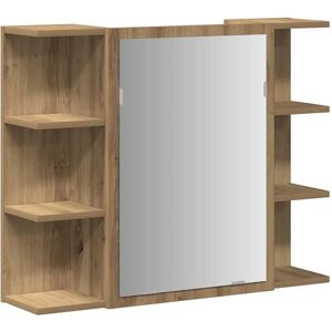 vidaXL Artisan Oak Bathroom Mirror Cabinet - Bathroom Storage vidaXL Artisan Oak Bathroom Mirror Cabinet - Bathroom Storage