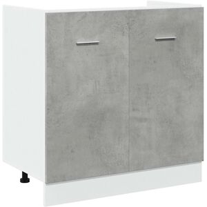 vidaXL Sink Bottom Cabinet Concrete Grey - Kitchen Cabinet vidaXL Sink Bottom Cabinet Concrete Grey - Kitchen Cabinet