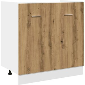 vidaXL Sink Bottom Cabinet Artisan Oak 80x46x81.5 cm - Kitchen Storage vidaXL Sink Bottom Cabinet Artisan Oak 80x46x81.5 cm - Kitchen Storage