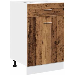 vidaXL Drawer Bottom Kitchen Cabinet Old Wood - Kitchen Cabinet vidaXL Drawer Bottom Kitchen Cabinet Old Wood - Kitchen Cabinet