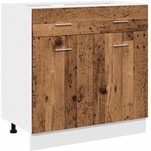 vidaXL Old Wood Drawer Bottom Kitchen Cabinet - Kitchen Cabinet vidaXL Old Wood Drawer Bottom Kitchen Cabinet - Kitchen Cabinet
