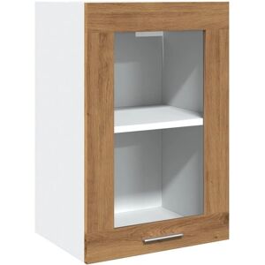 Armoire vitrine suspendue vidaXL Chêne artisanal - Fixée au mur - Déco cuisine - Publicité Armoire vitrine suspendue vidaXL Chêne artisanal - Fixée au mur - Déco cuisine - Publicité