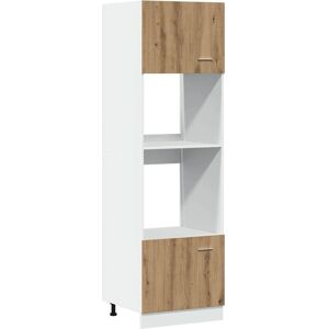 vidaXL Lyon Artisan Oak Microwave Cabinet - Kitchen Storage vidaXL Lyon Artisan Oak Microwave Cabinet - Kitchen Storage