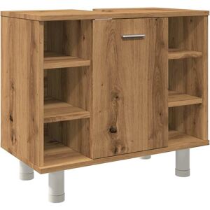 vidaXL Oak Artisan Bathroom Cabinet - Engineered Wood Storage vidaXL Oak Artisan Bathroom Cabinet - Engineered Wood Storage