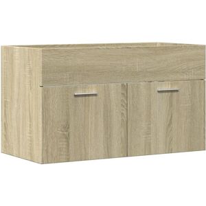 vidaXL Szafka pod umywalkę - Sonoma dąb - 80x38,5x46 cm - Zestaw mebli łazienkowych vidaXL Szafka pod umywalkę - Sonoma dąb - 80x38,5x46 cm - Zestaw mebli łazienkowych
