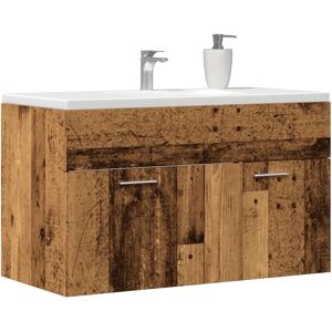 vidaXL Old Wood Wall-Mounted Bathroom Sink Cabinet - Bathroom Type vidaXL Old Wood Wall-Mounted Bathroom Sink Cabinet - Bathroom Type