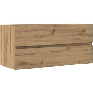 vidaXL Sink Cabinet Artisan Oak 100x38.5x45 cm Wall Storage - Sink Cabinet Bathroom Vanity Unit vidaXL Sink Cabinet Artisan Oak 100x38.5x45 cm Wall Storage - Sink Cabinet Bathroom Vanity Unit