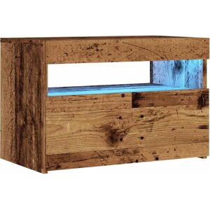 vidaXL TV Cabinet Old Wood LED Lights 60x35x40 cm Engineered Wood vidaXL TV Cabinet Old Wood LED Lights 60x35x40 cm Engineered Wood