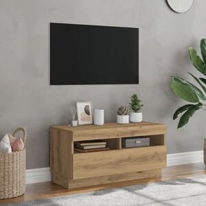 vidaXL 856358 Artisan Oak TV Cabinet with LED Lights - TV Cabinet vidaXL 856358 Artisan Oak TV Cabinet with LED Lights - TV Cabinet