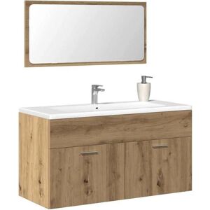 vidaXL Bathroom Furniture Set 2-Piece Artisan Oak vidaXL Bathroom Furniture Set 2-Piece Artisan Oak