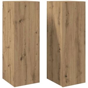 vidaXL Oak Wall Mount TV Cabinet - Spacious Modern Living Room Storage vidaXL Oak Wall Mount TV Cabinet - Spacious Modern Living Room Storage