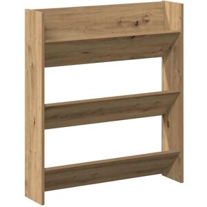 vidaXL Wall Shoe Cabinet - Space-saving Wooden Shoe Storage - Wall Mountable Shoe Rack - 80x18x90 cm - Product Type vidaXL Wall Shoe Cabinet - Space-saving Wooden Shoe Storage - Wall Mountable Shoe Rack - 80x18x90 cm - Product Type