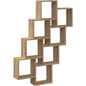 vidaXL Wall Cube Shelf Artisan Oak 90x15x119.5 cm - Wall Cube Shelf vidaXL Wall Cube Shelf Artisan Oak 90x15x119.5 cm - Wall Cube Shelf