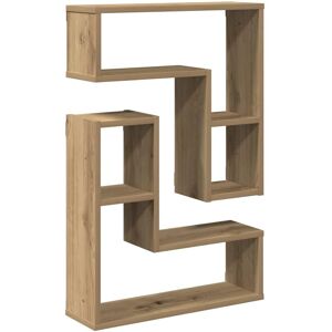 vidaXL Wall Cube Shelves 2 pcs Artisan Oak 50x15x50 cm - Wall Cube Shelves vidaXL Wall Cube Shelves 2 pcs Artisan Oak 50x15x50 cm - Wall Cube Shelves