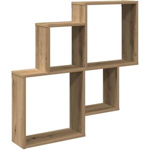 vidaXL Wall Cube Shelf - Engineered Wood Wall-Mounted Floating Shelf - Wall Shelf vidaXL Wall Cube Shelf - Engineered Wood Wall-Mounted Floating Shelf - Wall Shelf