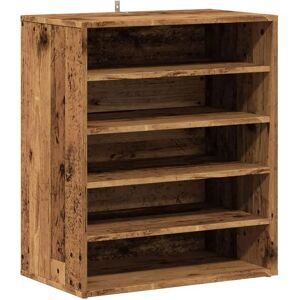 vidaXL Old Wood Shoe Cabinet 60x35x70 cm - Shoe Storage Rack Organiser vidaXL Old Wood Shoe Cabinet 60x35x70 cm - Shoe Storage Rack Organiser