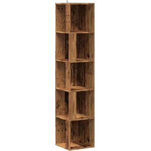 vidaXL Old Wood 33x33x165 cm Corner Cabinet - Storage Shelf vidaXL Old Wood 33x33x165 cm Corner Cabinet - Storage Shelf