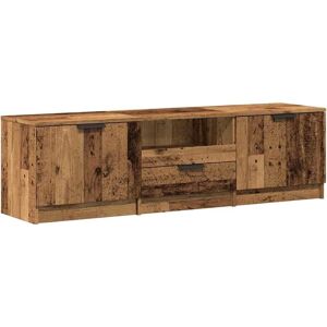 vidaXL TV Cabinet Old Wood 140x35x40 cm Engineered Wood - TV Cabinet vidaXL TV Cabinet Old Wood 140x35x40 cm Engineered Wood - TV Cabinet