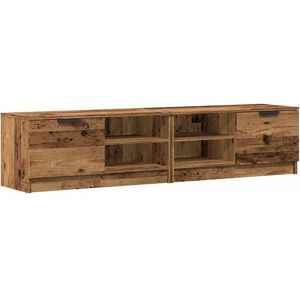 vidaXL 1/2x TV Cabinet Engineered Wood Media Unit - Old wood vidaXL 1/2x TV Cabinet Engineered Wood Media Unit - Old wood