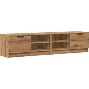 vidaXL 1/2x Artisan Oak TV Cabinet Engineered Wood Media Unit - TV Cabinet vidaXL 1/2x Artisan Oak TV Cabinet Engineered Wood Media Unit - TV Cabinet