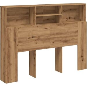 vidaXL Headboard Cabinet Artisan Oak - Bed Storage Bed Headboard Bedroom Bookcase vidaXL Headboard Cabinet Artisan Oak - Bed Storage Bed Headboard Bedroom Bookcase