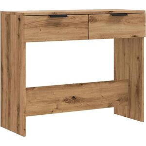 Table console en chêne artisanal vidaXL 90x36x75 cm - Table d'appoint - Publicité Table console en chêne artisanal vidaXL 90x36x75 cm - Table d'appoint - Publicité