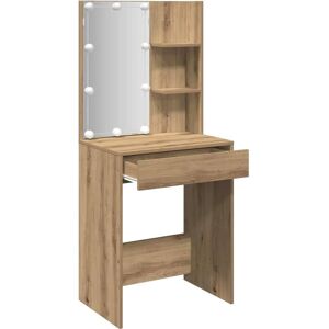 vidaXL Artisan Oak LED Dressing Table - Makeup Vanity vidaXL Artisan Oak LED Dressing Table - Makeup Vanity