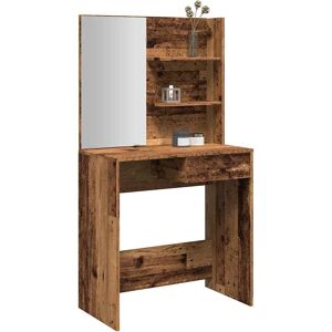 vidaXL Artisan Oak Dressing Table with Mirror - Vanity - Dressing Table vidaXL Artisan Oak Dressing Table with Mirror - Vanity - Dressing Table