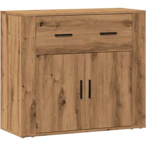 vidaXL Oak Sideboard - 80x33x70 cm - Storage Cabinet - Home Organizer vidaXL Oak Sideboard - 80x33x70 cm - Storage Cabinet - Home Organizer